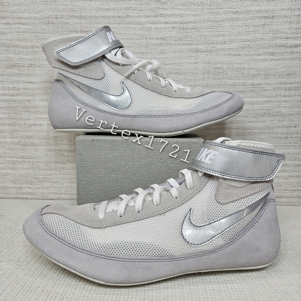 9, 9.5, 11.5 Nike Speedsweep 7 'White Metallic Silver' 366683-100 Wrestling
